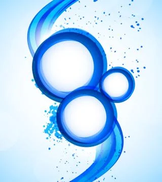 Background with blue circles Stock Illustration
