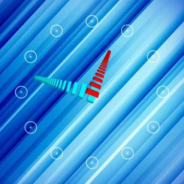 Background blue clock Stock Illustration