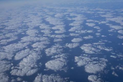 Background with blue cloudscape Stock Photos