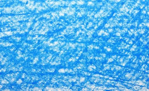 Background blue crayon drawing Stock Photos