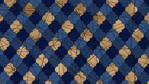 Background in blue gold Stock Illustration