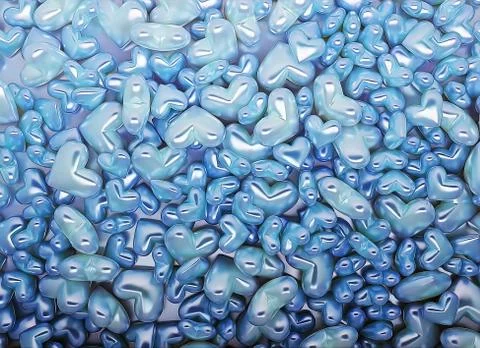Background with blue hearts Illustrazione stock