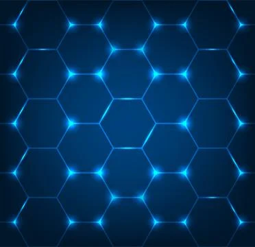 Background with blue hexagon texture Stock Illustration