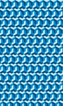 Background of blue hexagons with 3D effect. Stock Illustration