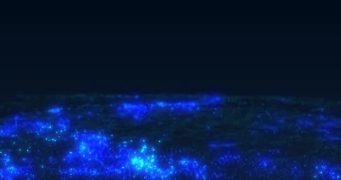 Background blue particles 4K video Stock Footage 260500355