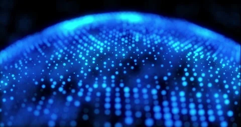 Background blue particles 4K video Stock Footage 260500944
