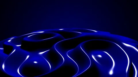 Background with Blue Plasma, Unique Design, Paints, Reflection, Exclusive Stock Footage 303848089