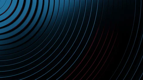Background of blue rings with red backlight moving waves. Loop animation Vídeos de archivo 229411649