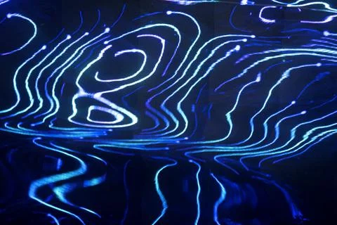 Background blue screen technology LED modern and beautiful. Stock Photos