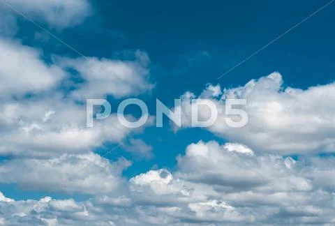 Background of blue sky and clouds Stock Photos