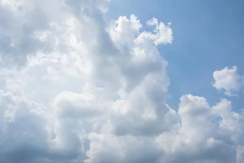 Background of blue sky and clouds Stock Photos