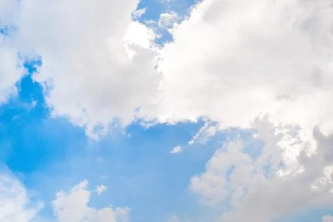 The background of the blue sky and white clouds Stock Photos