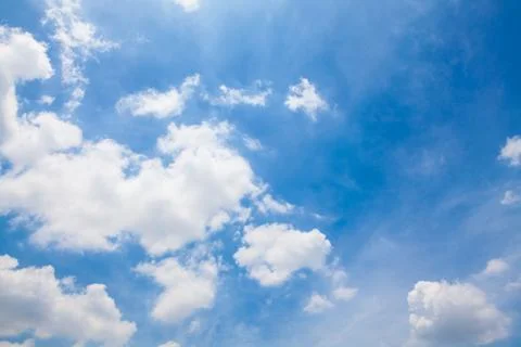 Background of blue sky with cloud Stock Photos