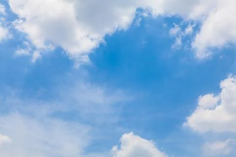 Background of blue sky with cloud Stock Photos