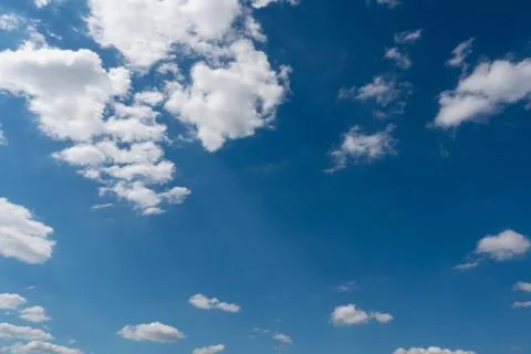 Background of blue sky with clouds Stock Photos