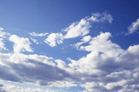 Background blue sky with gray clouds... Stock Photos