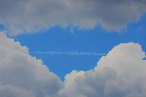 Background of blue sky. Stock Photos