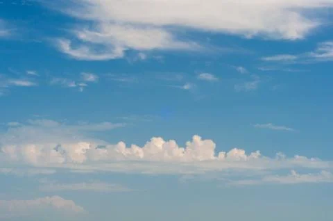Background from the blue sky with white clouds Stock Photos