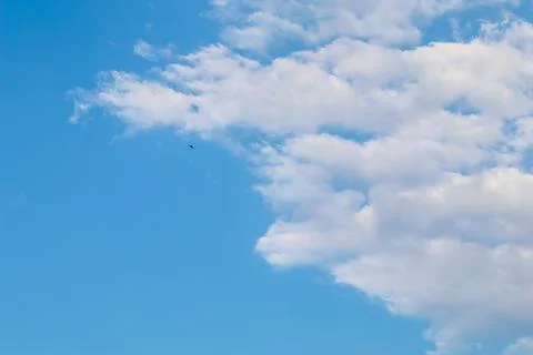 Background of blue sky with white clouds Stock Photos