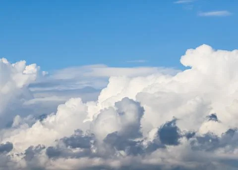 Background of blue sky with white clouds Stock Photos