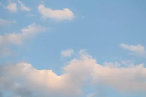 Background of blue sky with white clouds Stock Photos