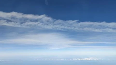 Background blue sky white clouds, air atmosphere weather nature Stock Photos