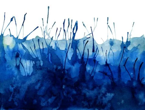 Background with blue spreading spots Stock Illustration