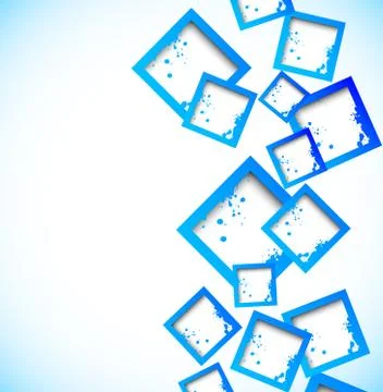 Background with blue squares Stock Illustration