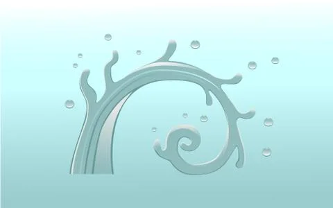 Background blue with water splash Stock Illustration