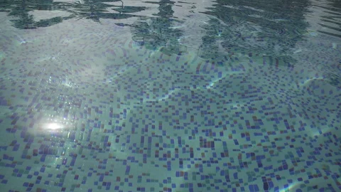 Background blue water surface in the pool Video stock 97603325