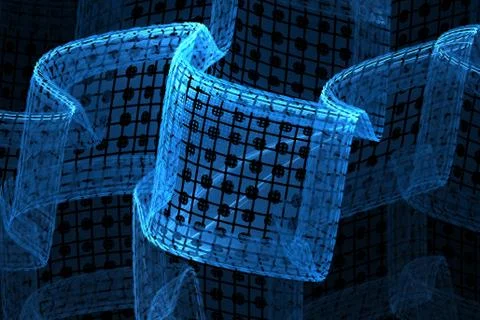 Background blue Wave strip Stock Illustration