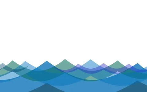 Background blue waves board Stock Illustration
