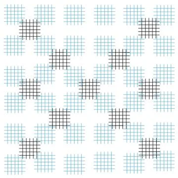 Background blue white black strokes squares pattern Stock Illustration