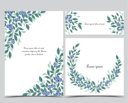 Background of blueberries fruit Stock Illustration