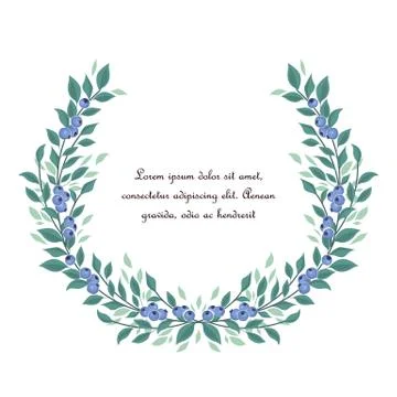 Background of blueberries fruit Stock Illustration