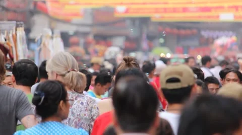 Background Blur Group Parade of many peoples. Stock Footage 68310108