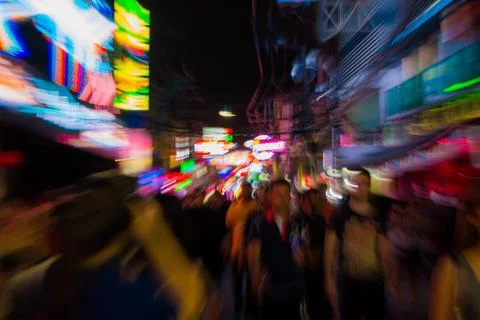 Background blur at night. Stock Photos