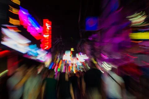 Background blur at night. Stock Photos
