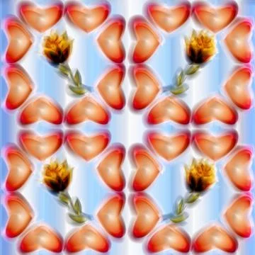 Background, blur  pattern, hearts Stock Illustration