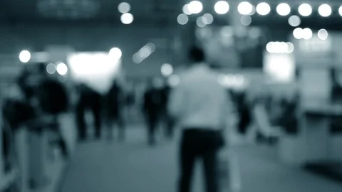 Background blur people inside and walking in a shopping mall Stock Footage 120410253