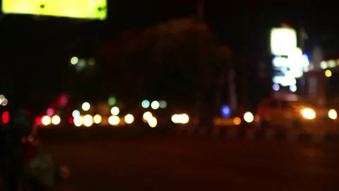 Background blur trafic light on the city Stock-Footage 132449285