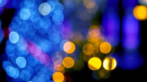 Background blurred abstraction of colored lanterns and decorations. bokeh tex Stock Photos