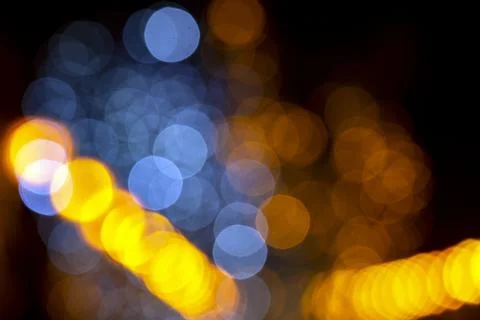 Background blurred abstraction of colored lanterns and decorations. bokeh tex Stock Photos