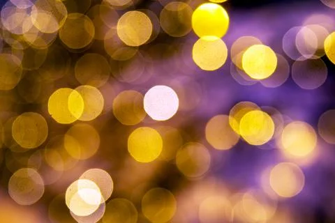 Background blurred abstraction of colored lanterns and decorations. bokeh tex Stock Photos