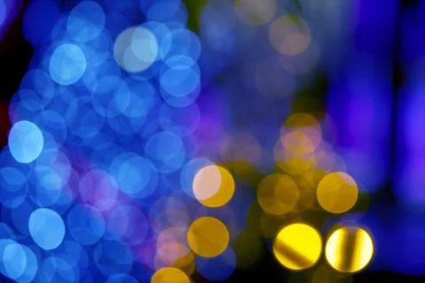 Background blurred abstraction of colored lanterns and decorations. bokeh tex Stock Photos