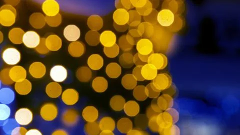 Background blurred abstraction of colored lanterns and decorations. bokeh tex Stock Photos