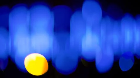 Background blurred abstraction of colored lanterns and decorations. bokeh tex Stock Photos