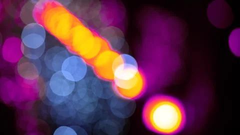 Background blurred abstraction of colored lanterns and decorations. bokeh t.. Stock Photos