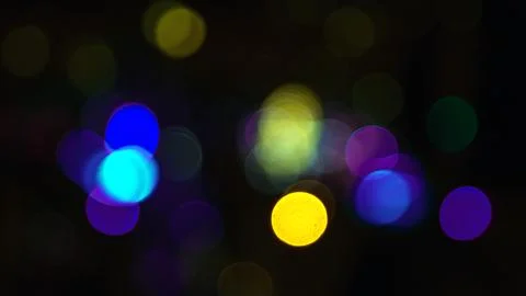 Background blurred abstraction of colored lanterns and decorations. bokeh t.. Stock Photos