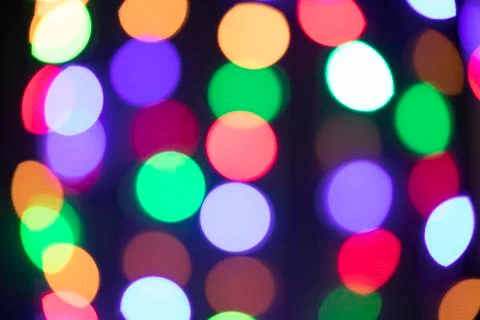 Background from the blurred garlands Stock Photos